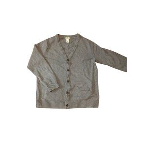L.L.Bean Men’s Gray 100% Cotton Cardigan – Size L Tall